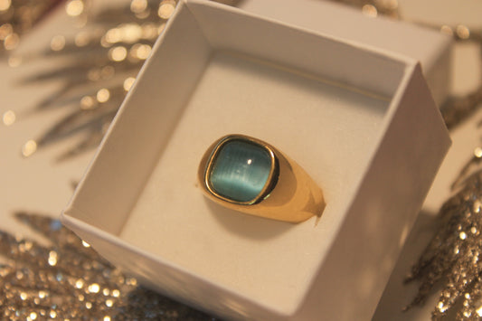 Anel 'Pedra Azulada'