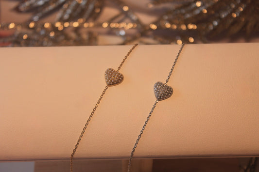 Pulseira 'Coração Perolado'