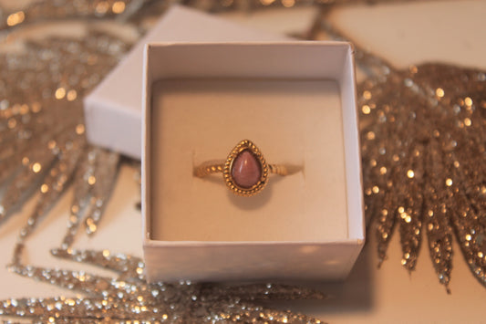 Anel 'Pedra Angular Rosa'