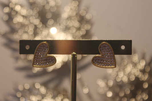 Brincos 'Coração Shine'